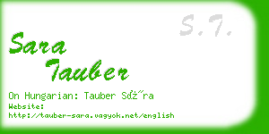sara tauber business card